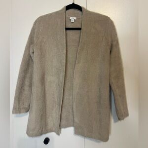 Cozy Beige Open-Front Sweater